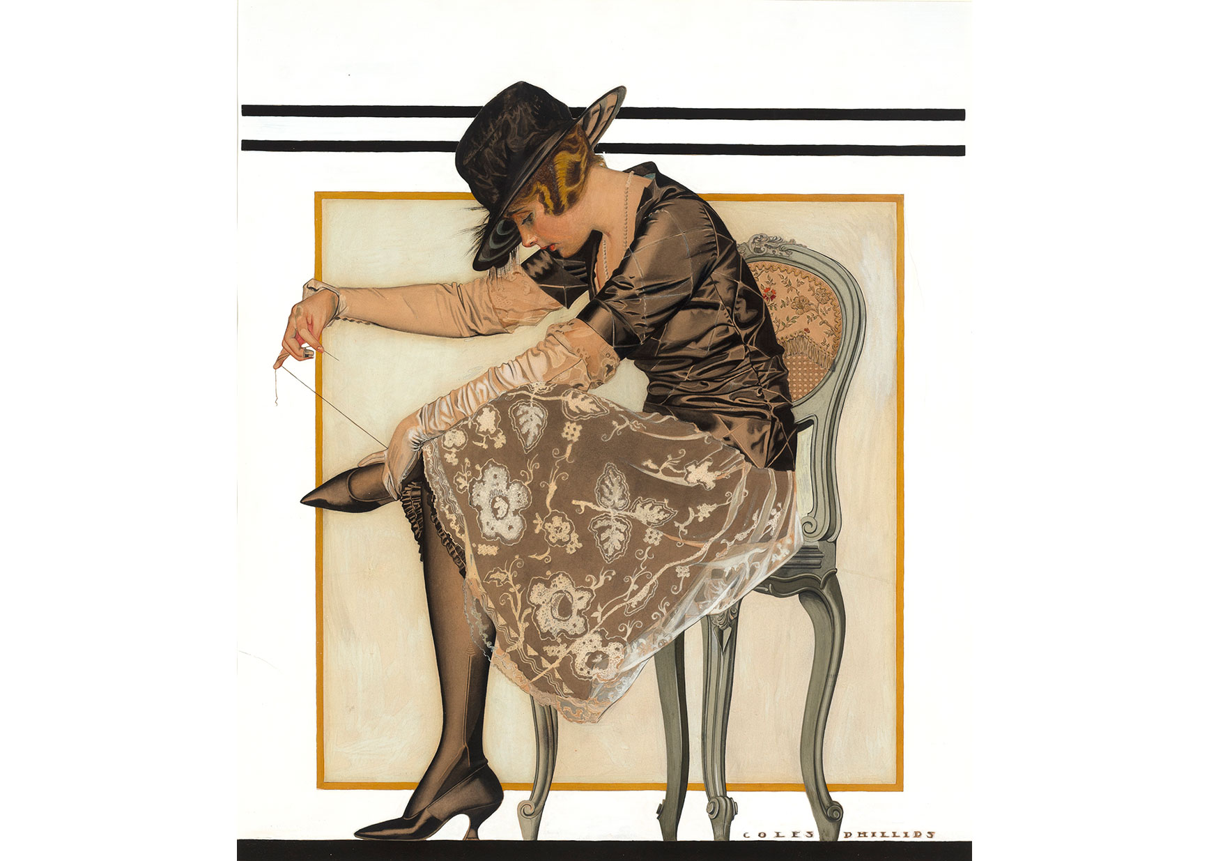 vintage fashion illustration 1920